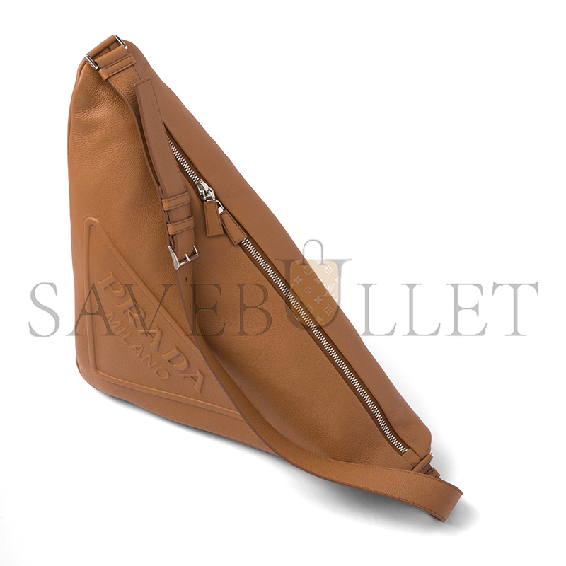 PRADA LARGE LEATHER PRADA TRIANGLE BAG 2VY007 02 (58*27*22cm)